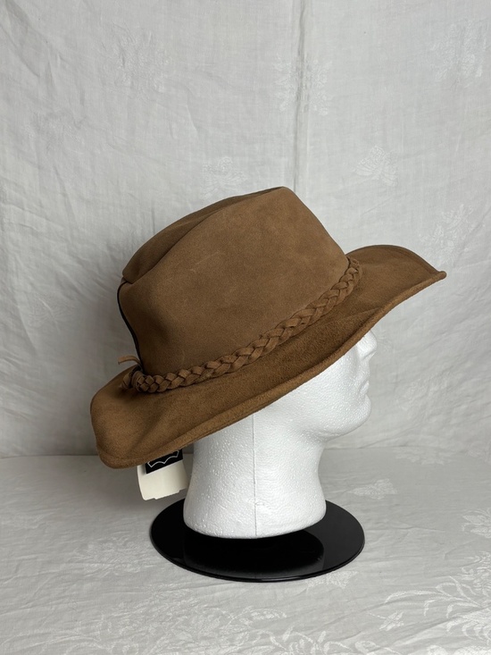 NWT Henschel Hat Co. Tan Suede Cow Hide Brimmed Hat Sz. L main image 5